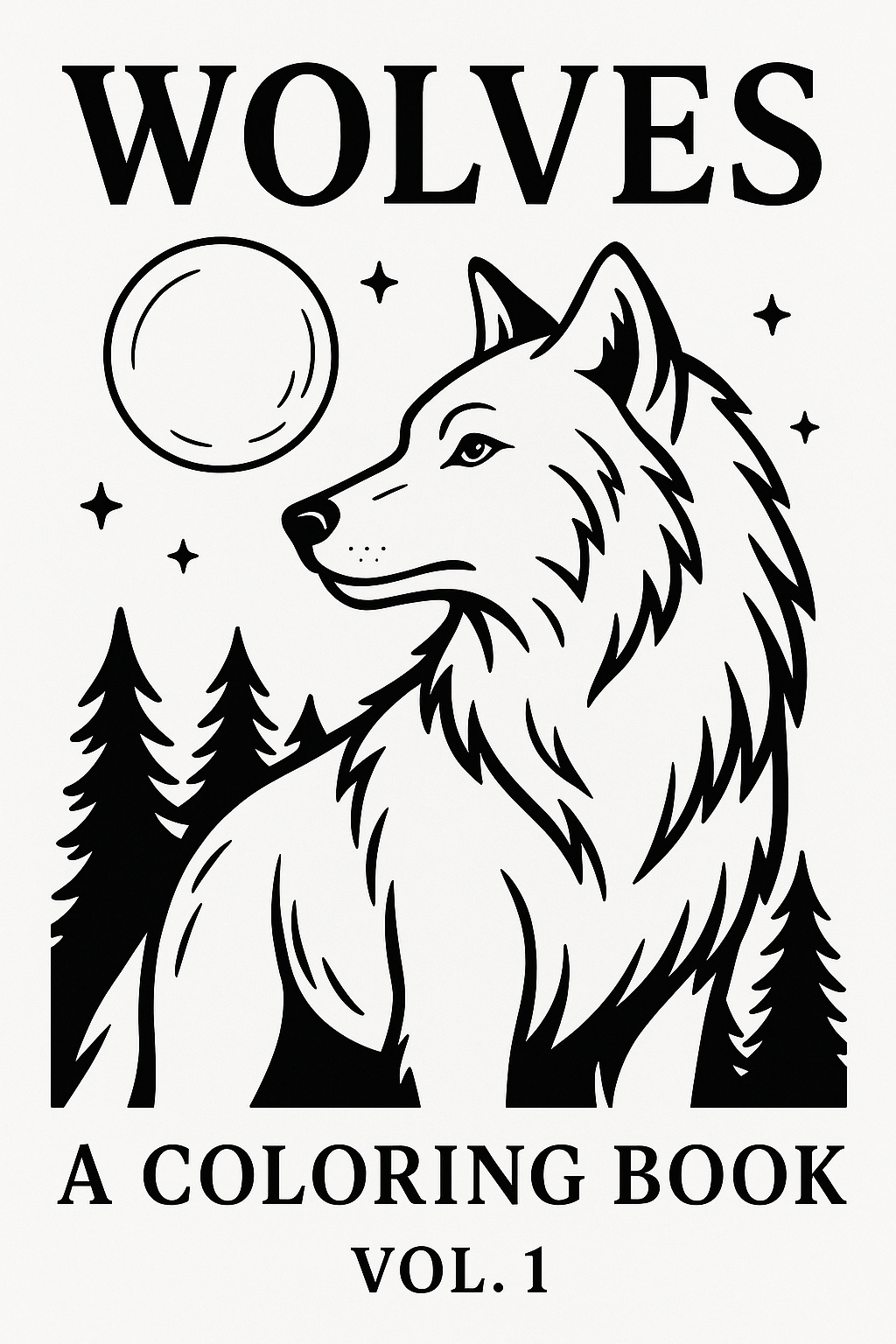 Wolves - A Coloring Book Vol. 1